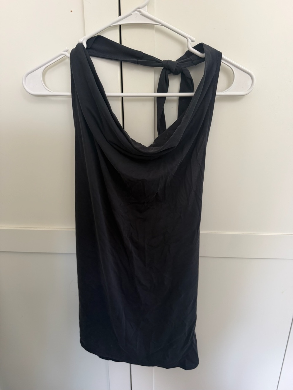 Express Black Cowl Halter Tank Top